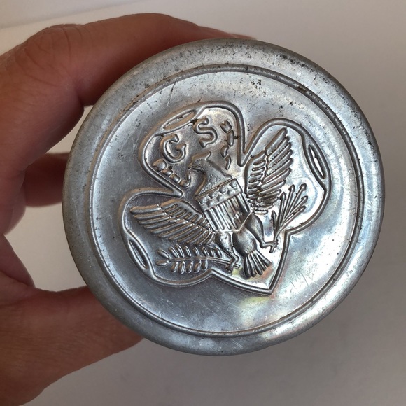 Vintage Girl Scout Collapsable Aluminum Cup And Pin With Safety Pin Clasp - Picture 4 of 15